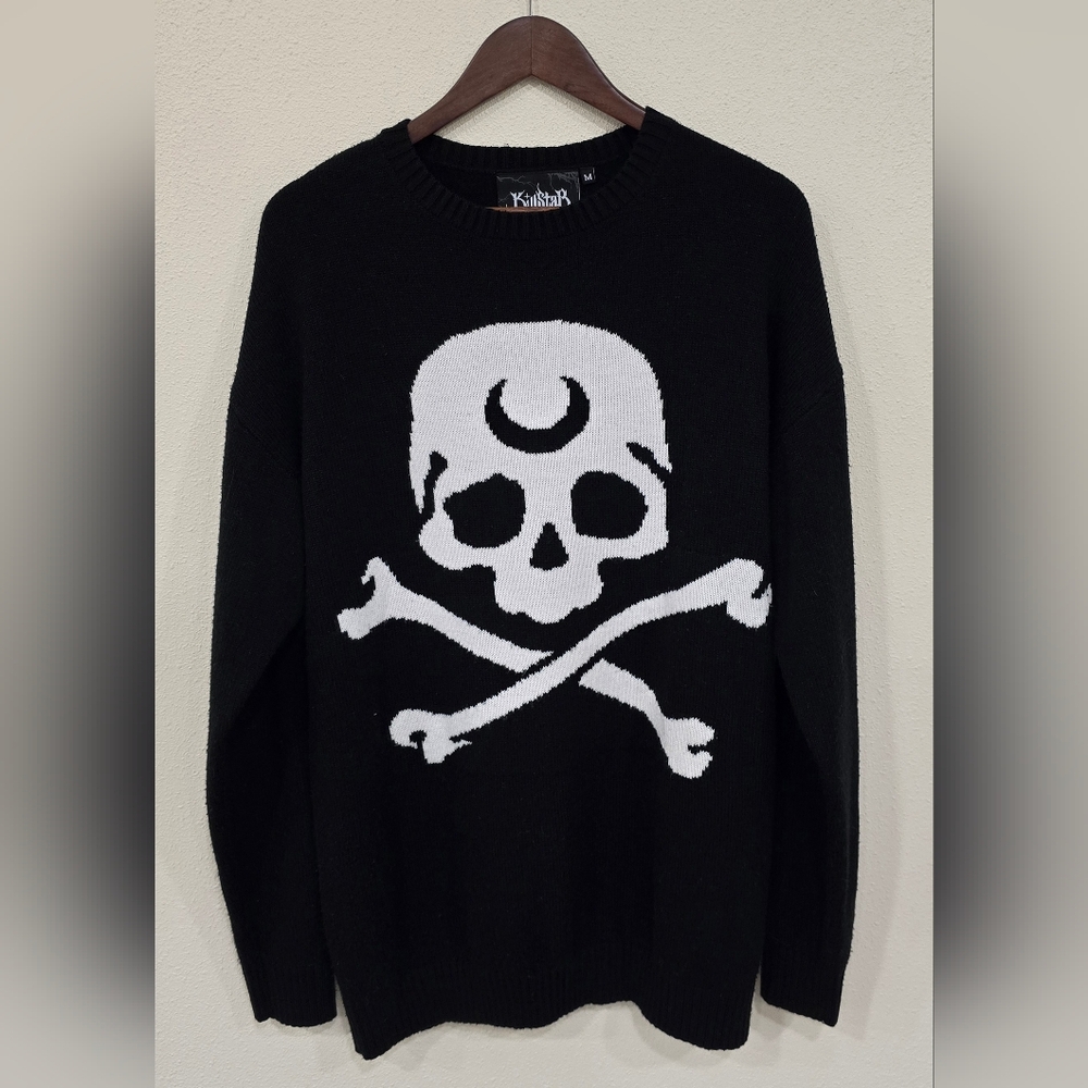 Killstar "2 The Bone" Knit Unisex Sweater Sz M Oversize fit